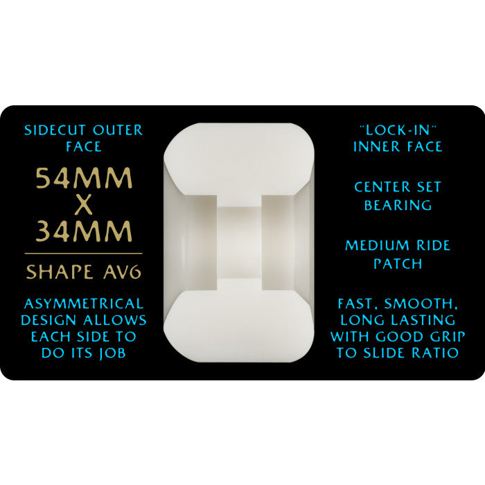 POWELL PERALTA NANO RATS ASYMMETRICAL AV6 54mm 97a SKATEBOARD WHEELS