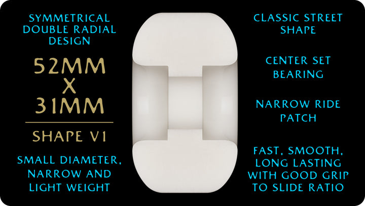 Powell Peralta Zach Doelling Pro Dragons 52mm x 31mm 97A V1 Skateboard Wheels