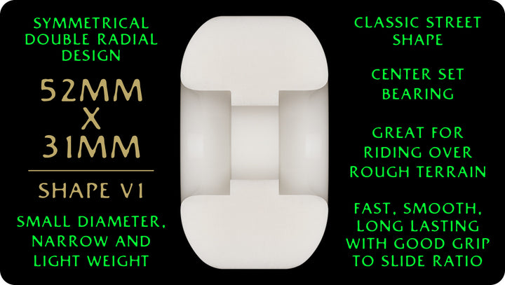 POWELL PERALTA DRAGONS SYMMETRICAL 52MM 88A V1 SKATEBOARD WHEELS