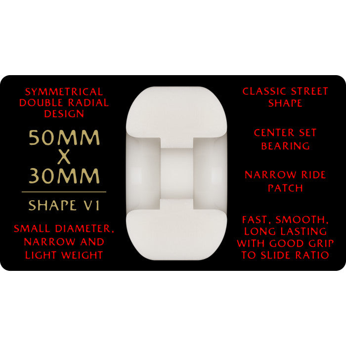 POWELL PERALTA Dragons - Symmetrical Shape - 50mm x 30mm 93A V1 SKATEBOARD WHEELS