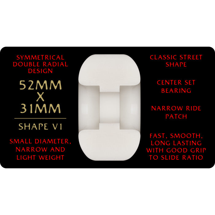 Powell Peralta Dragon Formula V1 52mm 93a Skateboard Wheels