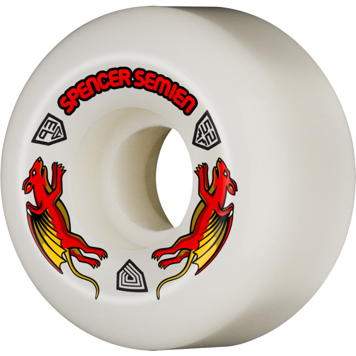 POWELL PERALTA SPENCER SEMIEN DRAGON FORMULA NANO RATS 52mm 93a SKATEBOARD WHEELS
