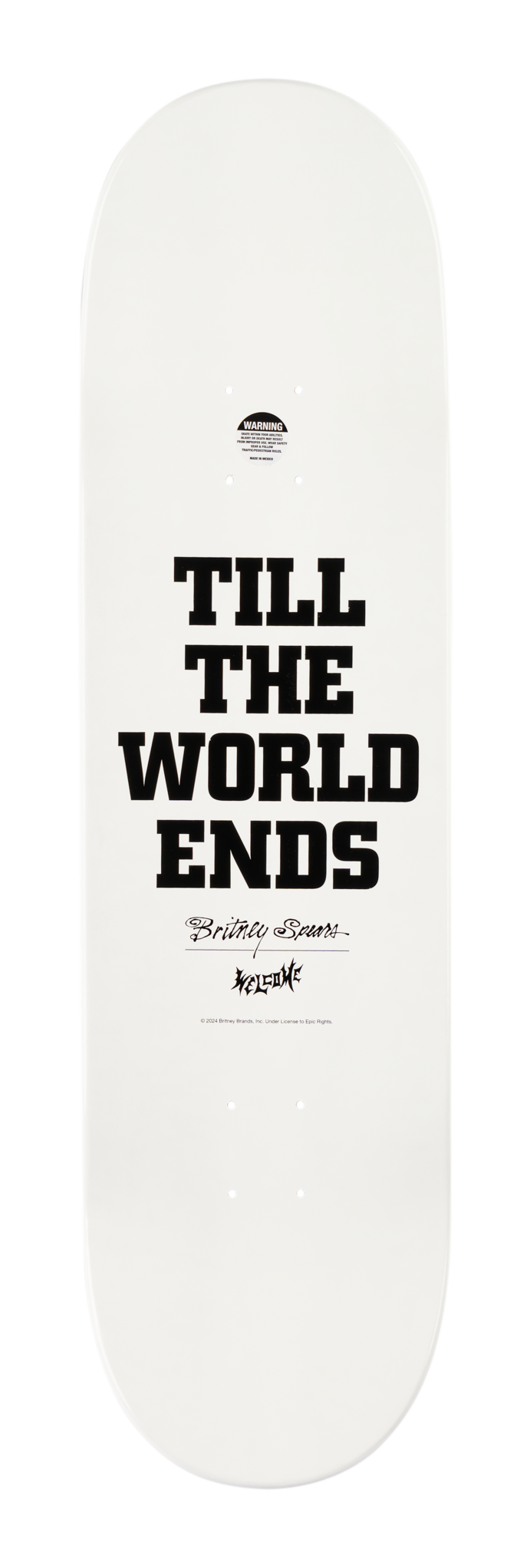 WELCOME X BRITNEY SPEARS "WORLD" 8.75" COMPLETE SKATEBOARD