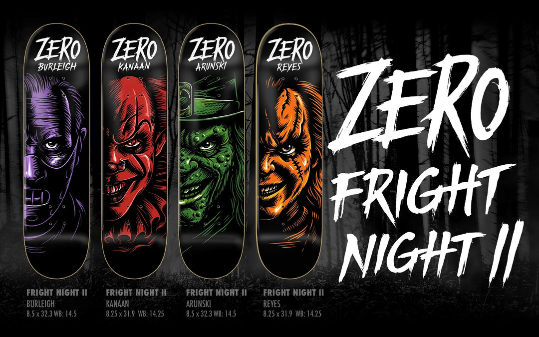 Zero Burleigh Fright Night 2 - Hannibal 8.5" Skateboard Deck