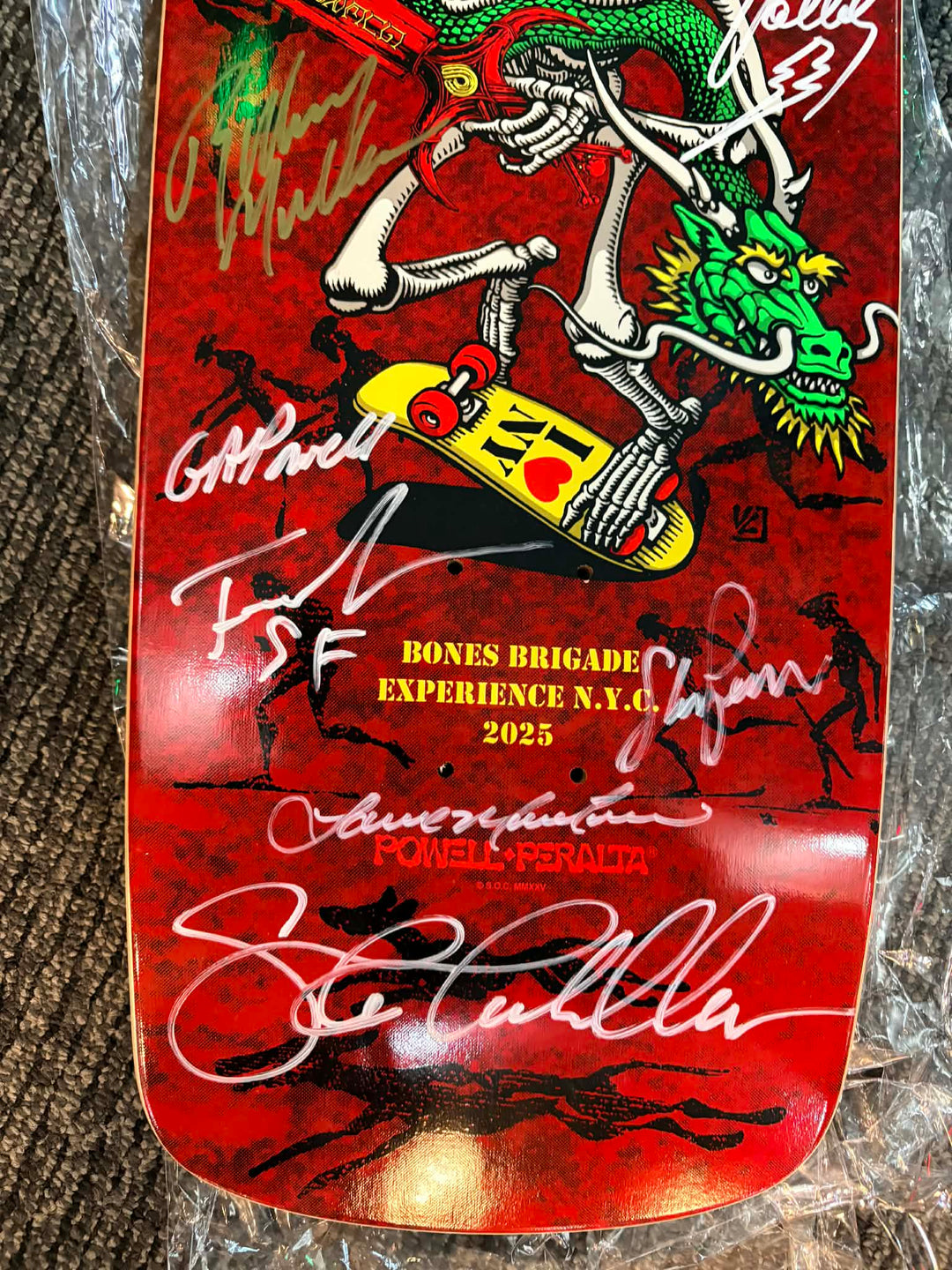 Powell Peralta Bones Brigade Experience 2025 Signed Skateboard Deck Hawk Cab Mullen Mountain Guerrero McGill Vallely