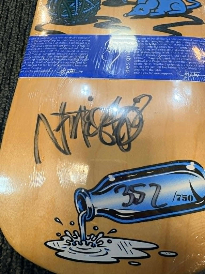 DESIGNARIUM NATAS KAUPAS KITTEN [SIGNED] LTD SKATEBOARD DECK