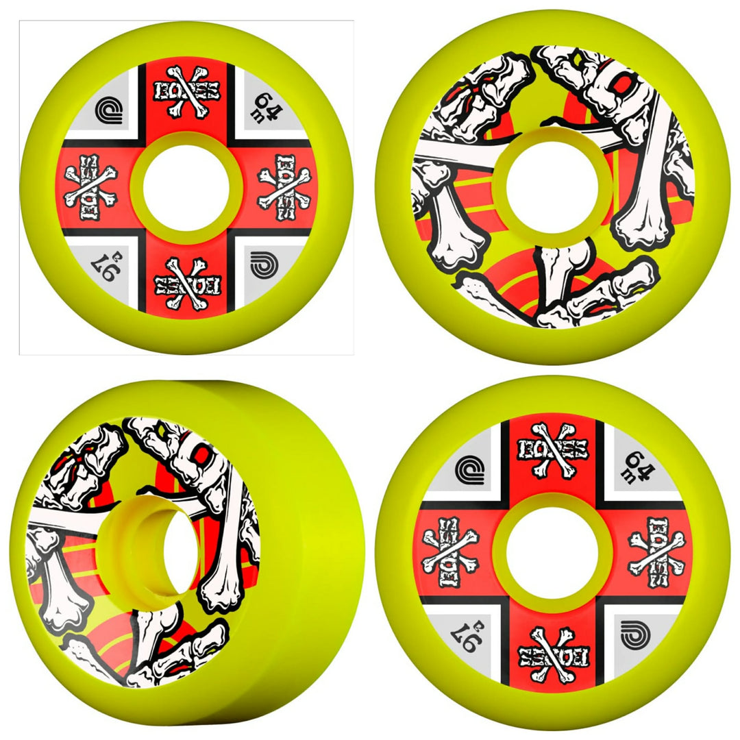 *Pre-Order* Powell Peralta Crossbones 64mm 97a Yellow Skateboard Wheels