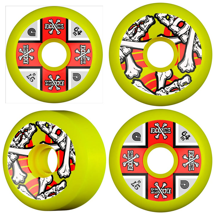 *Pre-Order* Powell Peralta Crossbones 64mm 97a Yellow Skateboard Wheels