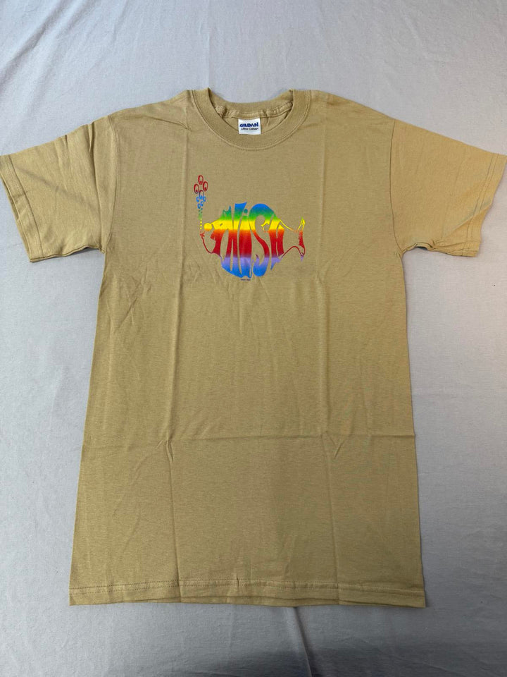 Phish T-shirt - Classic Phish Fish Logo Rainbow Tan 2007 S