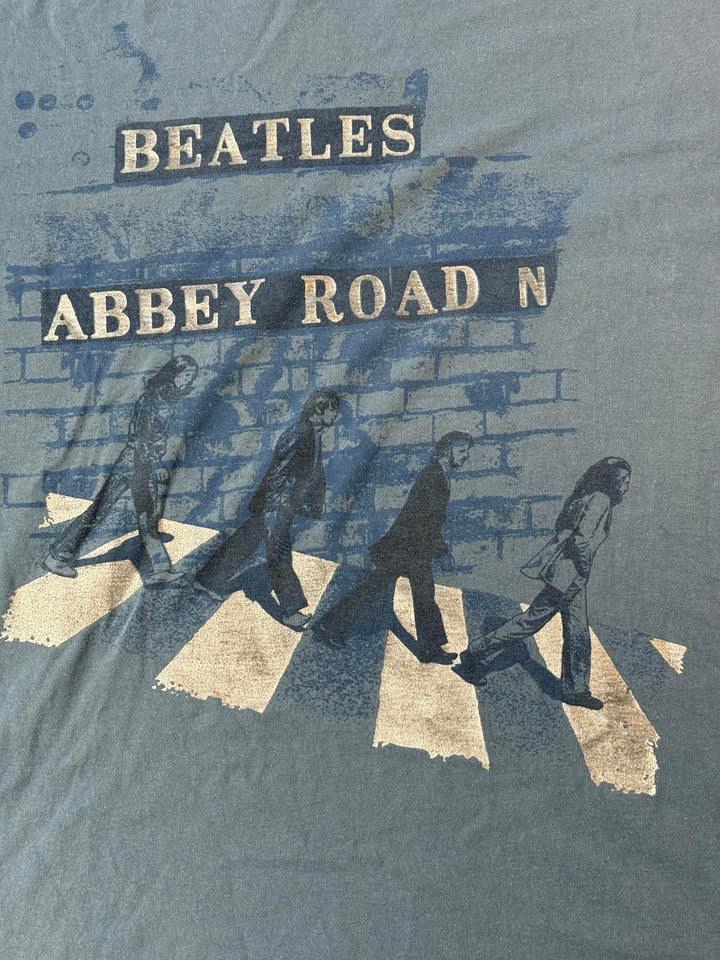 VTG The Beatles Abbey Road T-shirt 2005 Metallic Tee 2XL