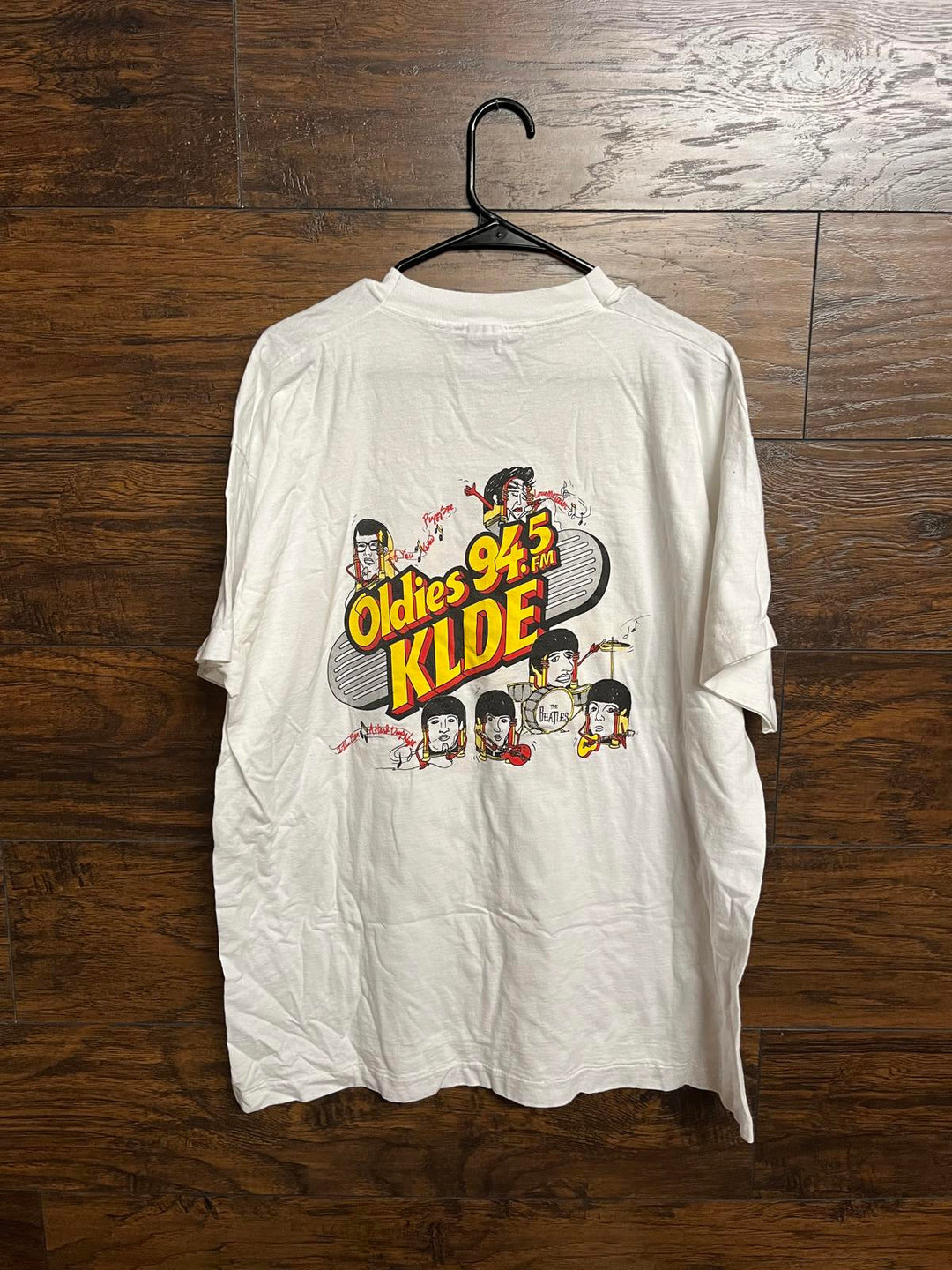 VTG Radio Art T-shirt Oldies 94.5 FM klde The Beatles Tee XL