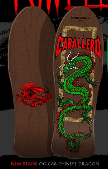 Powell Peralta Caballero Chinese Dragon Brown Stain 10" Skateboard Deck