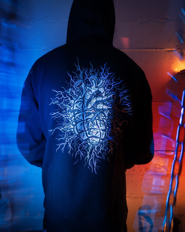 Creature Hellraiser hoodie back print with hood up