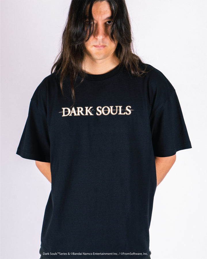 Welcome X Dark Souls Black Knight T-Shirt on model, front