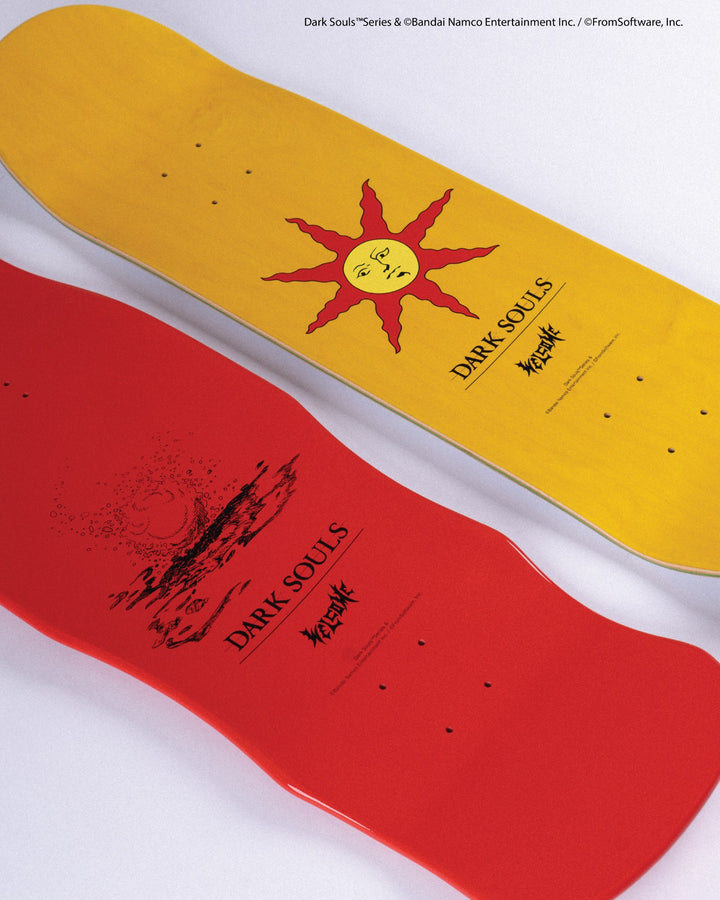 Welcome X Dark Souls Solaire and Kirk skateboard deck tops