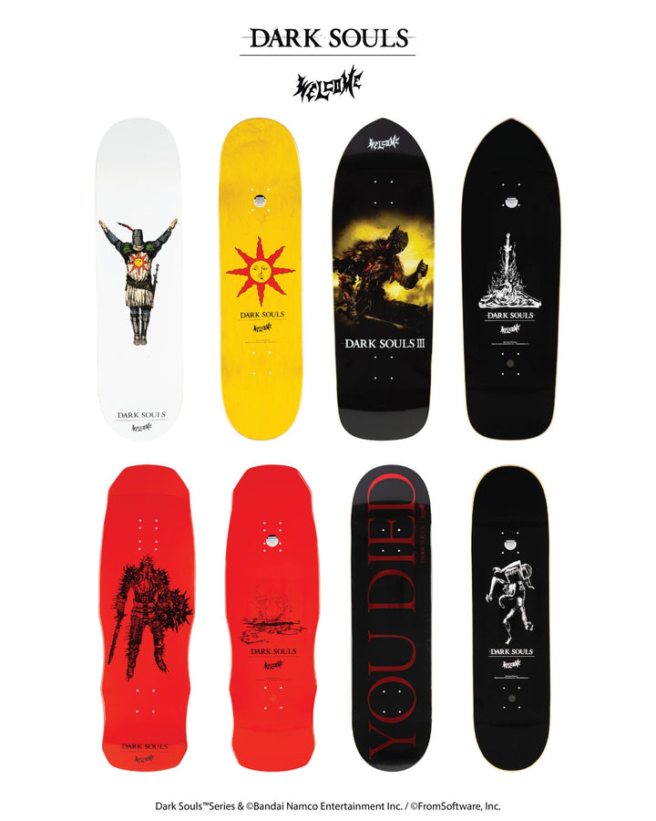 Welcome X Dark Souls skateboard deck lineup