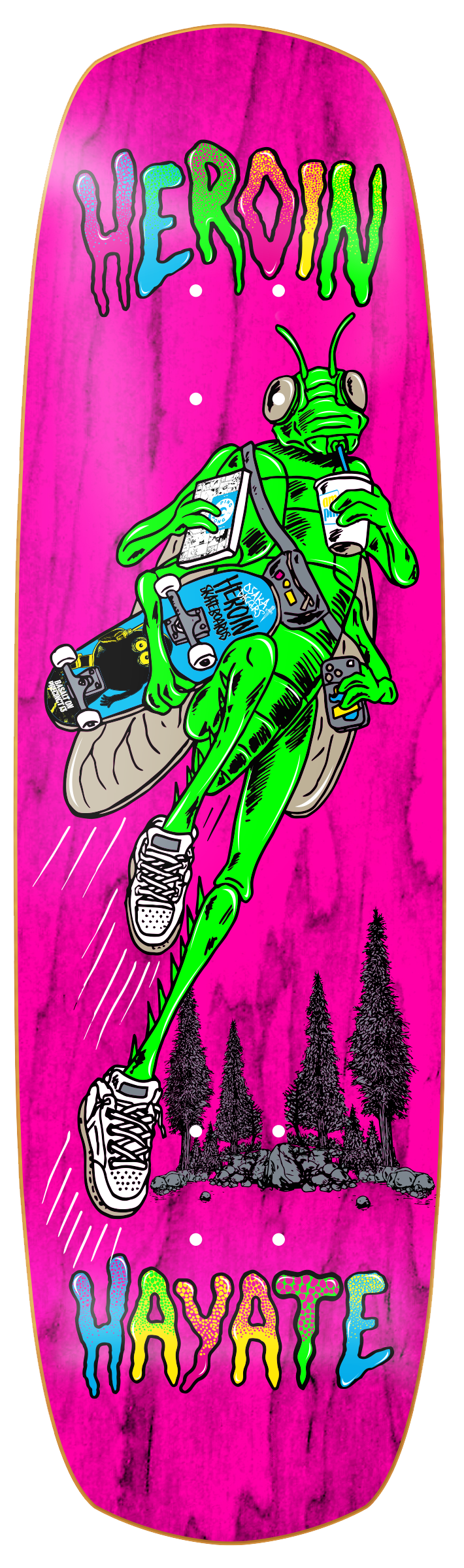 Heroin Hayate Bug 8.88" Skateboard Deck — product photo