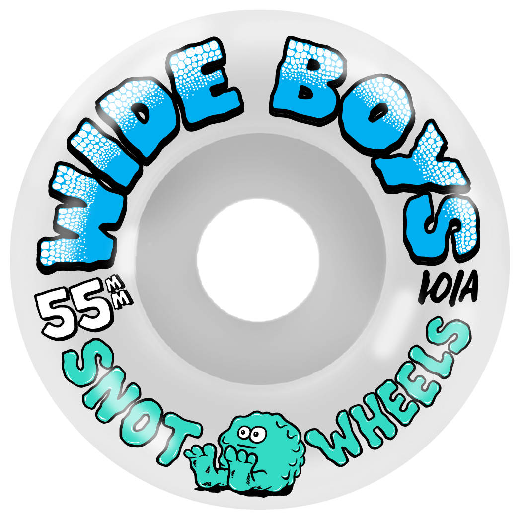Snot "Wide Boys" White/Blue 55mm 101A Skateboard Wheels