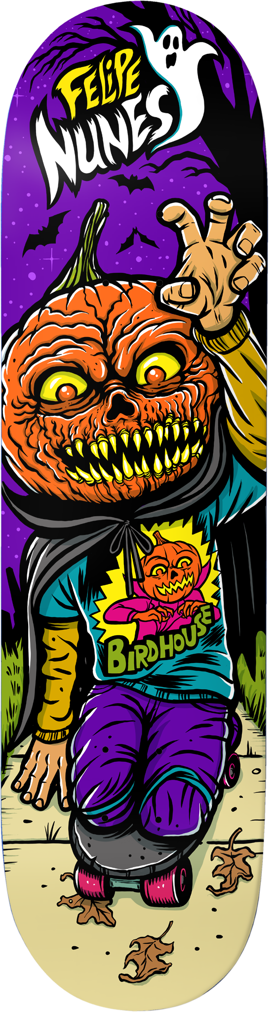 Birdhouse Felipe Nunes "Hallows Eve" 8" Skateboard Deck