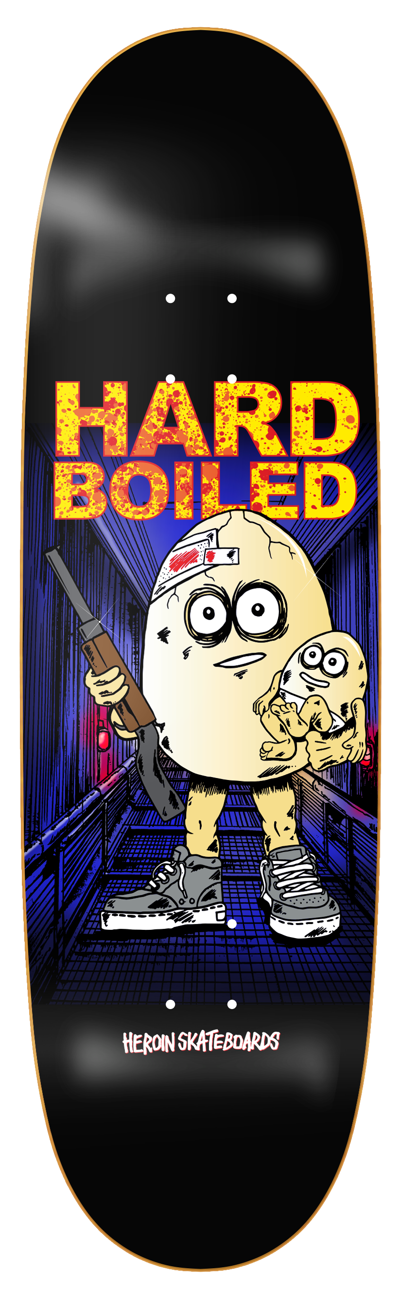 Heroin Hard Boiled Egg 9.25" Skateboard Deck — product photo