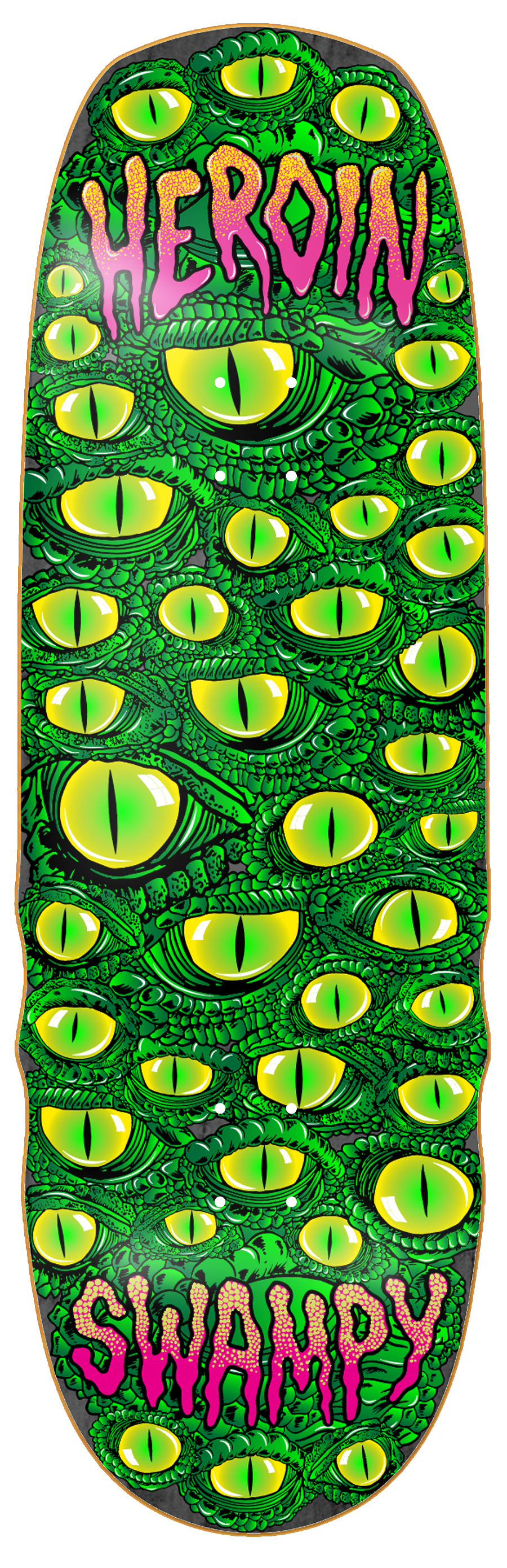 Heroin Swampy Eyes 10" Skateboard Deck — product photo