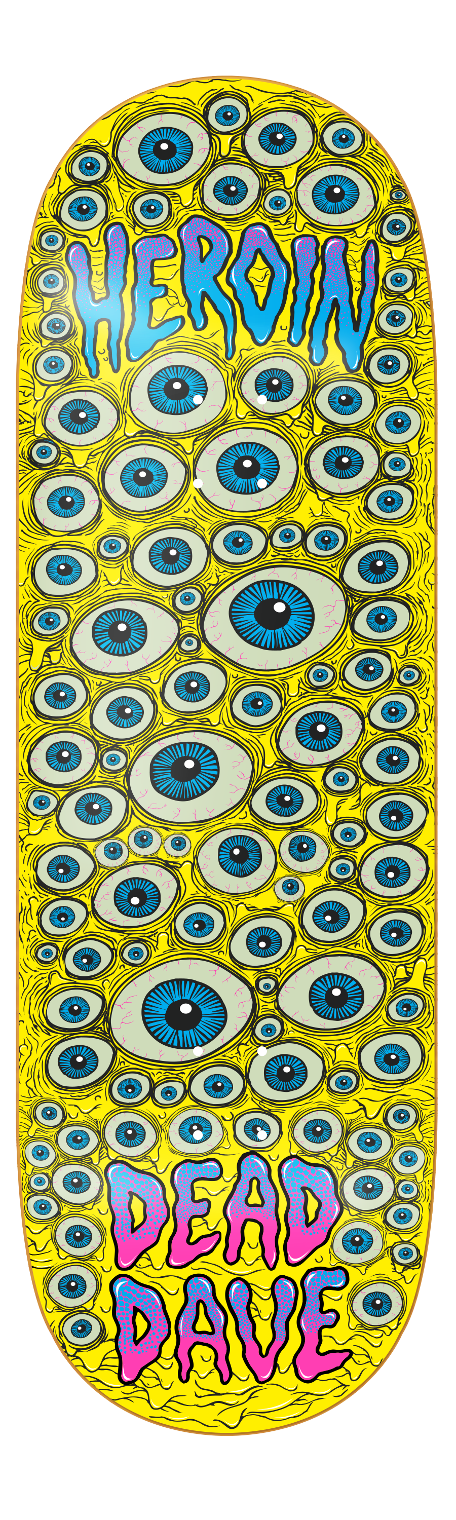 Heroin Dead Dave Eyes 10" Skateboard Deck — product photo