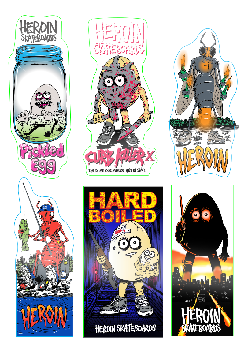 Heroin "Pickled Egg" Sticker 12 Pack