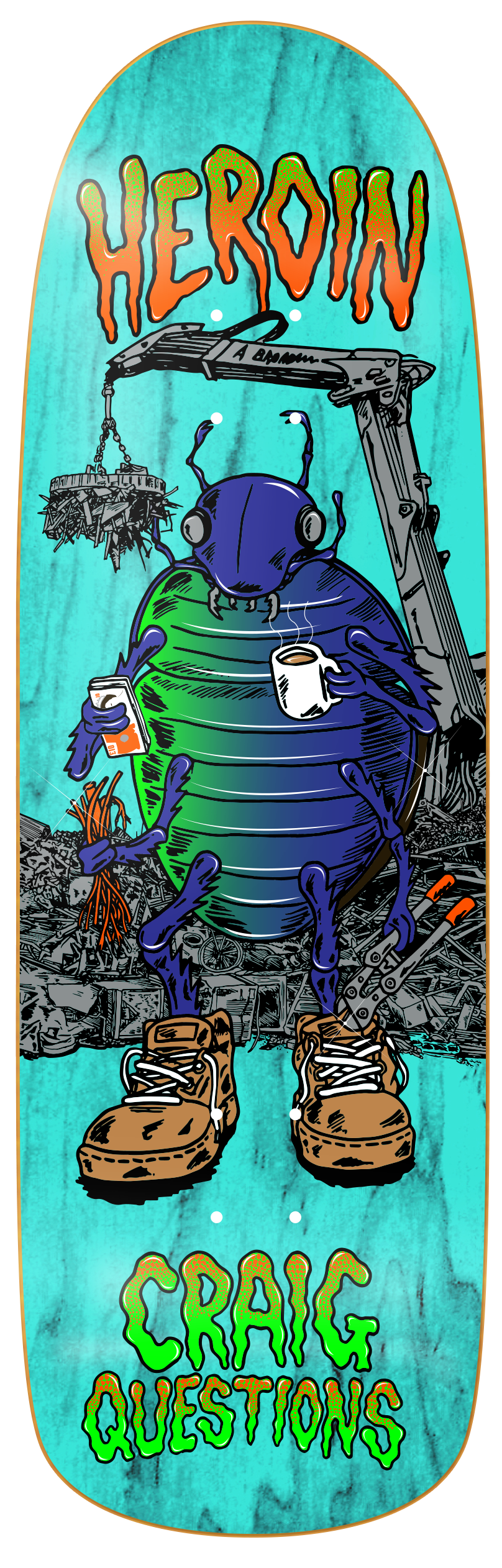 Heroin Craig Questions Bug 9.6" Skateboard Deck — product photo