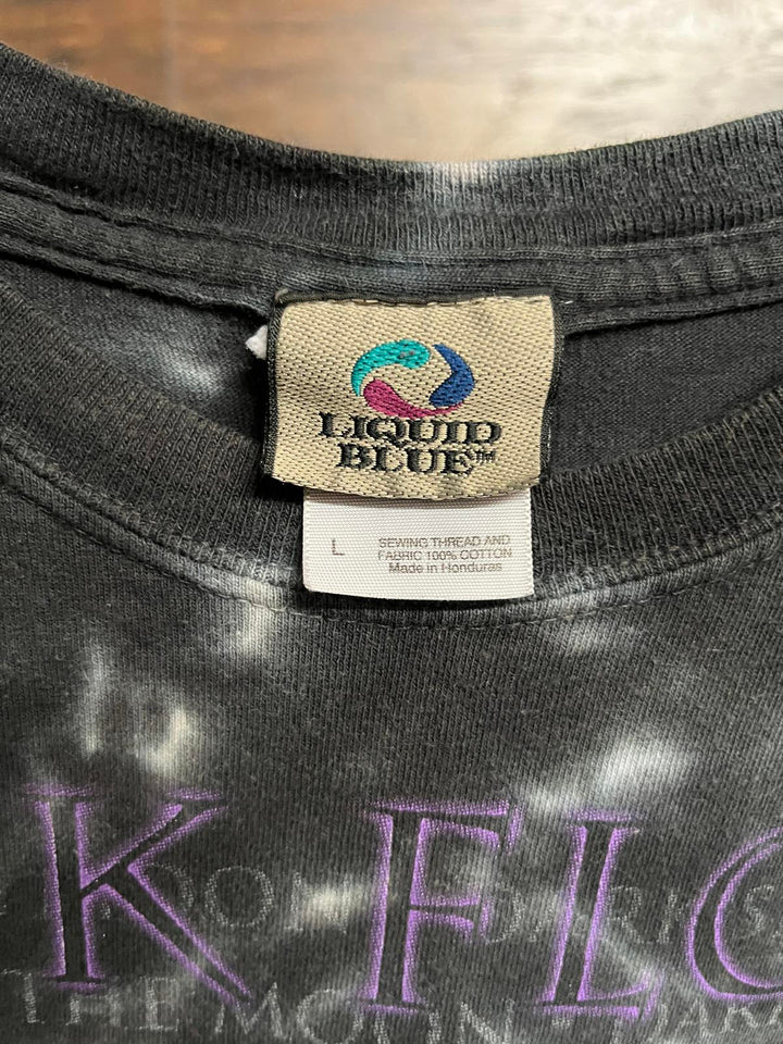 Liquid Blue Pink Floyd Tie Dye - Dark Side of the Moon Tee L