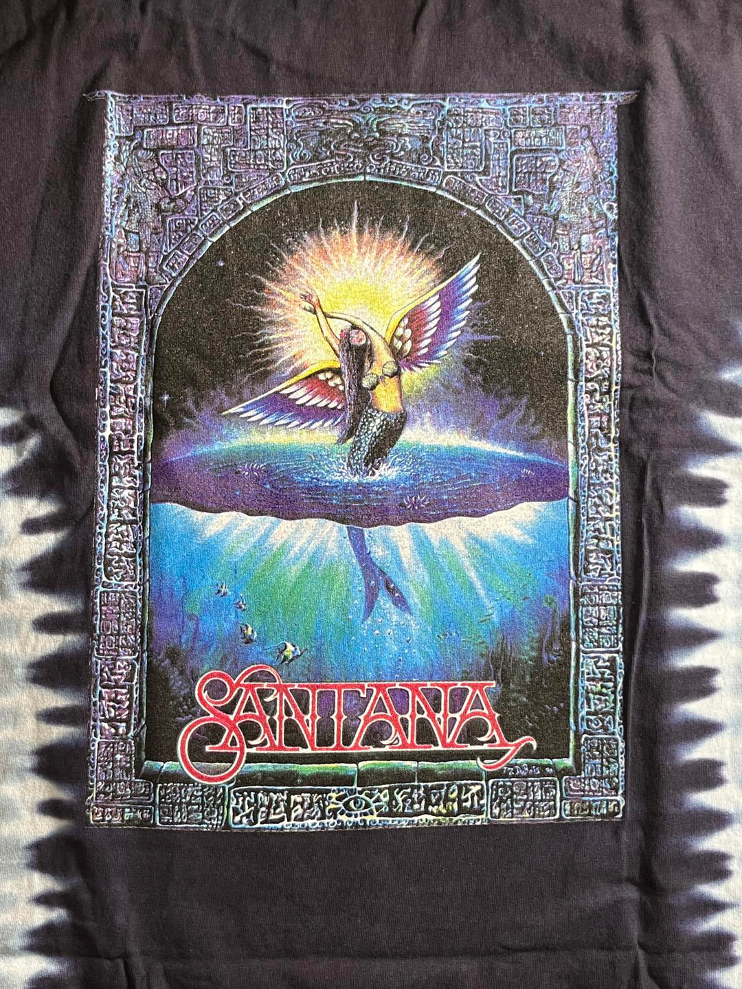 Vintage Santana Tie Dye Shirt  - Let the Music T-Shirt - XL