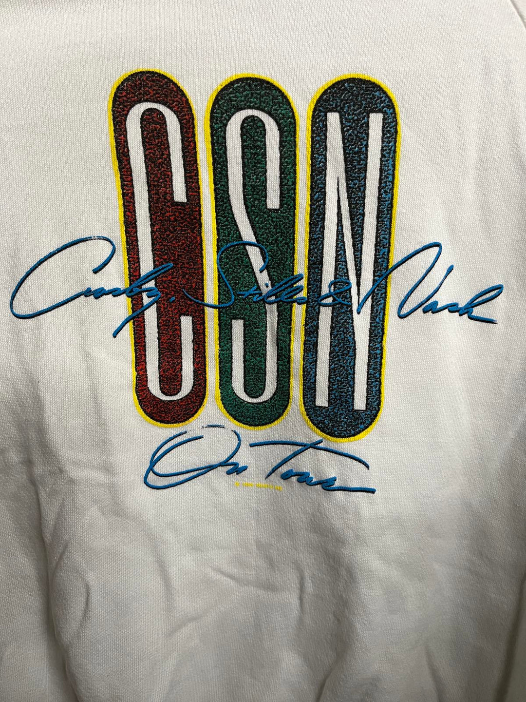 VTG Crosby Stills & Nash On Tour Sweatshirt 1988 CSN Tour -M