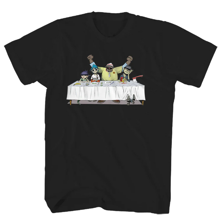 Gorillaz Dinner Table Band T-shirt - Jamie Hewlett Rise of the Ogre Tee