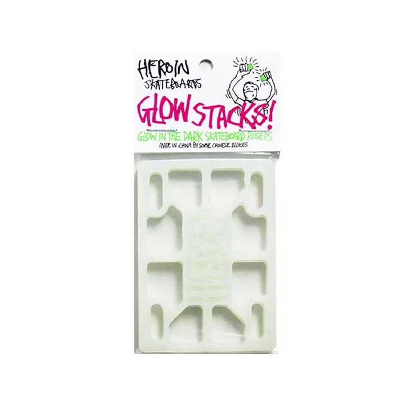 Heroin Glow in the Dark 1/8 inch skateboard riser pads