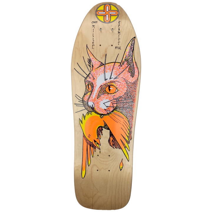 Schmitt Stix Chris Miller Bird In Mouth 10" Skateboard Deck