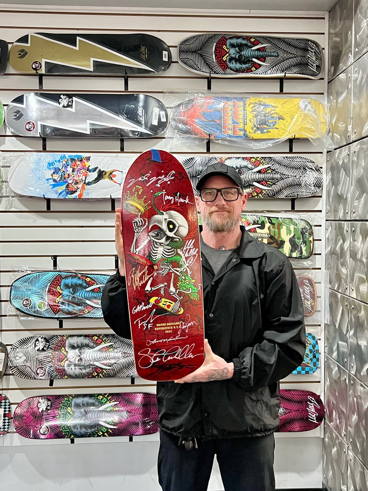 Powell Peralta Bones Brigade Experience 2025 Signed Skateboard Deck Hawk Cab Mullen Mountain Guerrero McGill Vallely