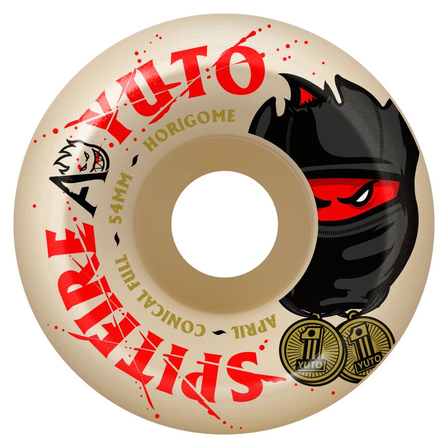 Spitfire x April F4 Yuto Conical Full 54mm 99A Skateboard Wheels