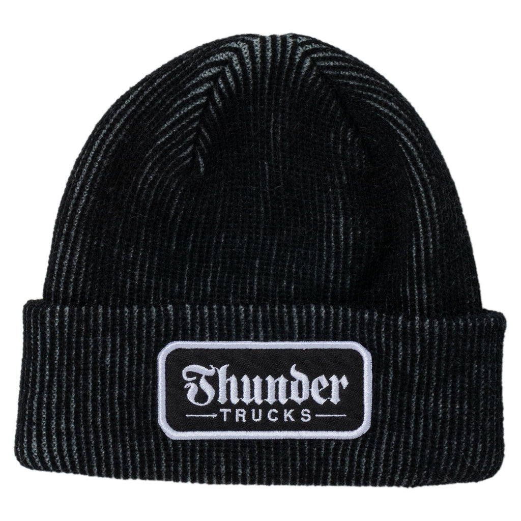 Thunder Script Patch Beanie - Grey