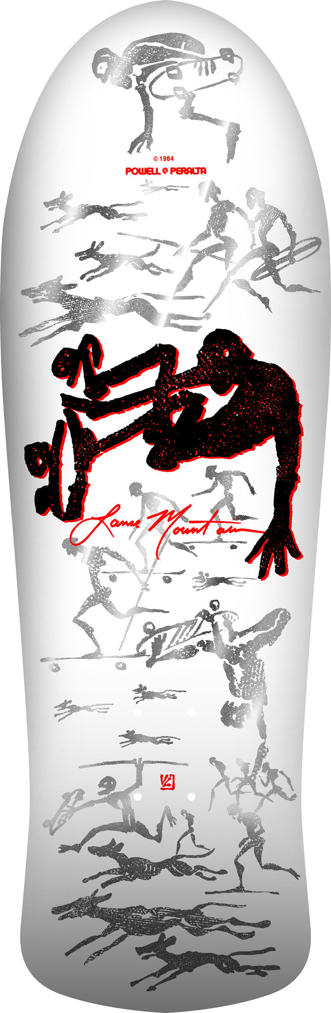 *Pre-Order* Powell Peralta Lance Mountain Future Primitive Bone Brigade 17 White Skateboard Deck