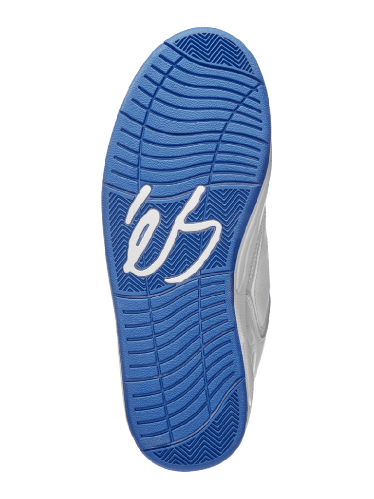 éS The Creager White / Blue Skateboard Shoes