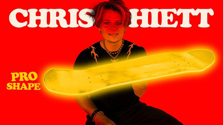 Powell Peralta Chris Hiett Skull Neon Green w/ Blue Foil 9.5" Skateboard Deck