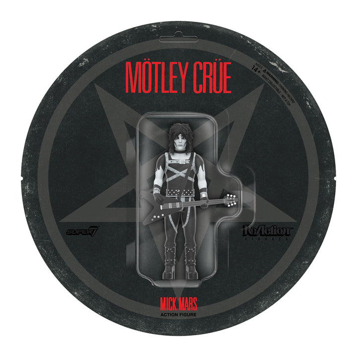 Super7 x Mötley Crüe - Mick Mars (Shout At The Devil B&W) ReAction Figure