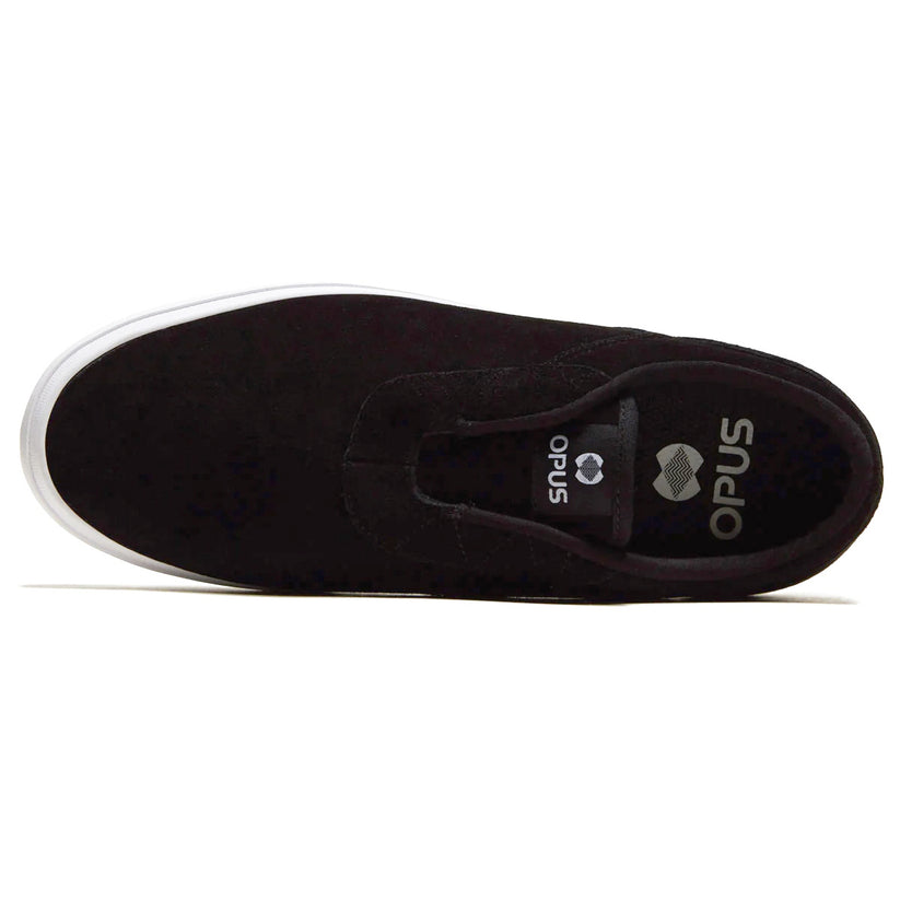 OPUS HONEY SLIP BLACK SUEDE/WHITE SKATEBOARD SHOES