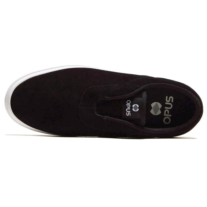OPUS HONEY SLIP BLACK SUEDE/WHITE SKATEBOARD SHOES