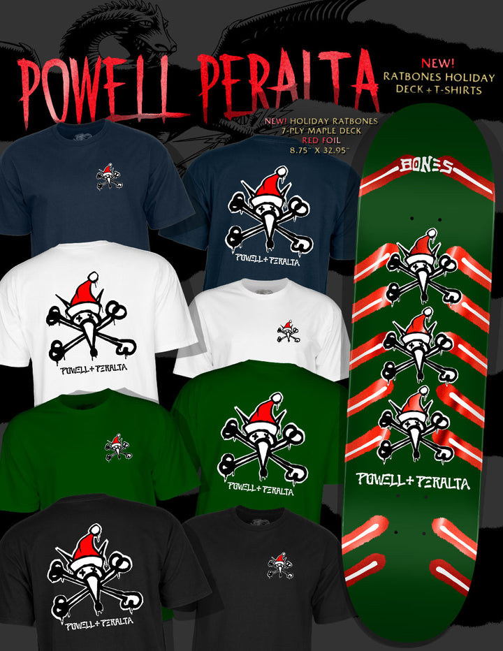 POWELL PERALTA RAT BONES HOLIDAY 2025 8.75" SKATEBOARD DECK