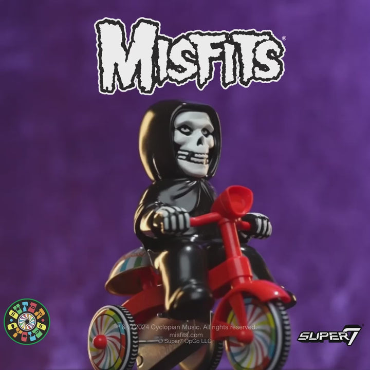 Super7 x MISFITS - Super Cycles - Fiend (Black w/ Red Trike) Vinyl Toy