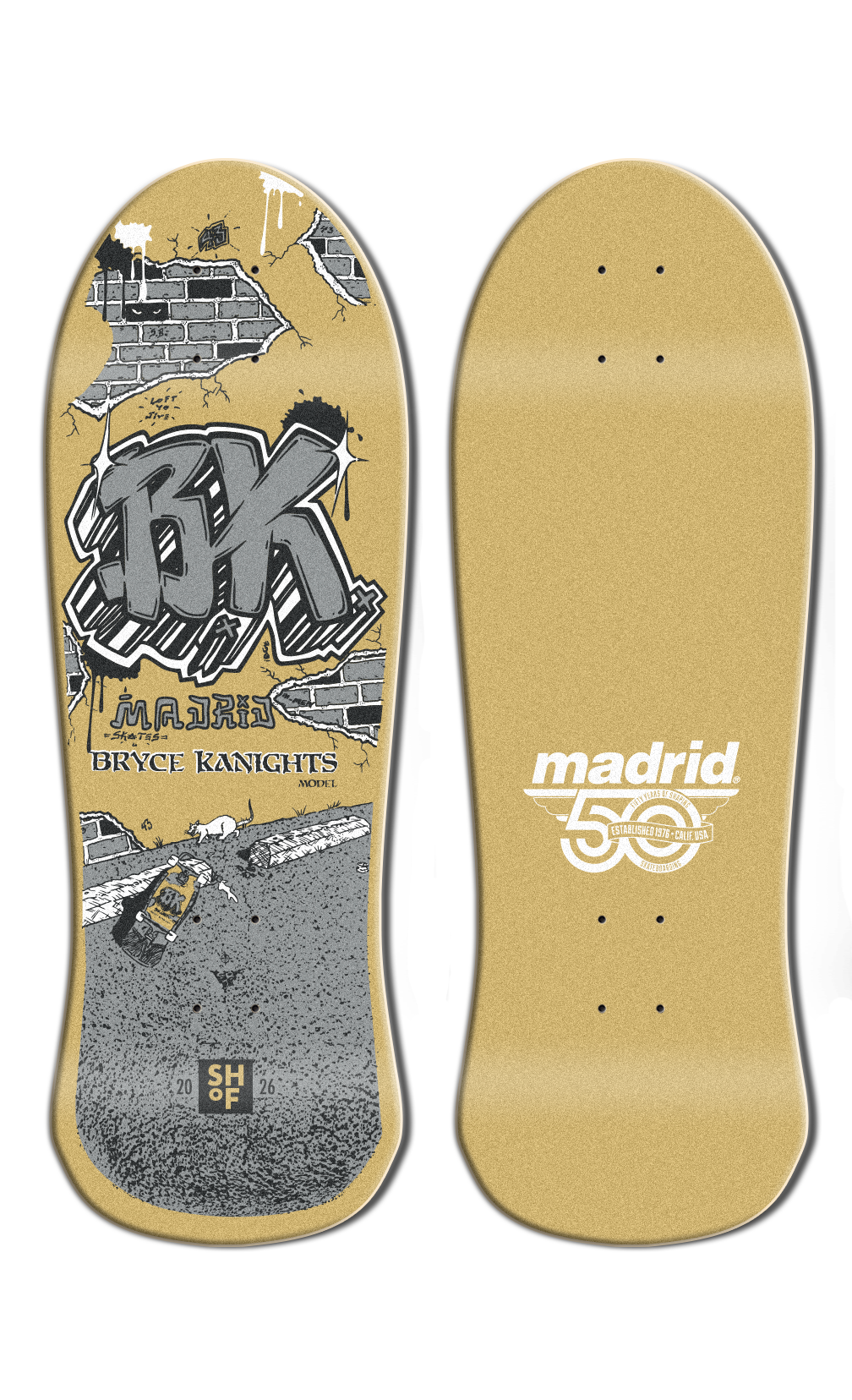 Madrid Bryce Kanights Ltd 50Th Anniversary SHOF 10" Skateboard Deck