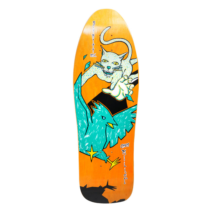 Schmitt Stix Chris Miller Cat Bird 9.5" Skateboard Deck