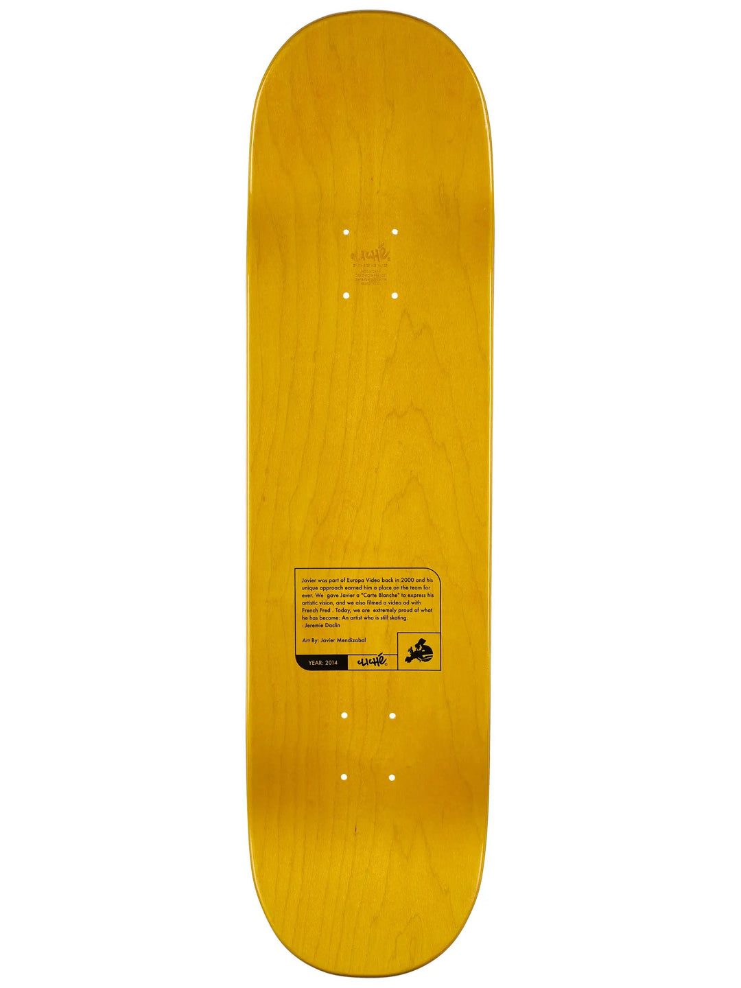 Cliché Javier Mendizabal Griptape Art Deck 8.25" Skateboard Deck