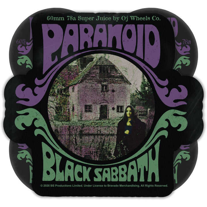 OJ x Black Sabbath Super Juice Paranoid 60mm 78a Skateboard Wheels