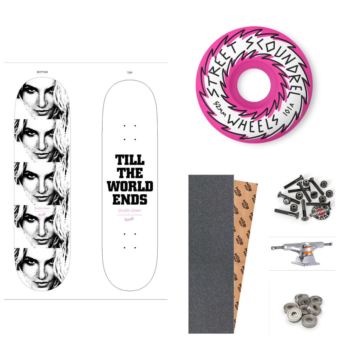 WELCOME X BRITNEY SPEARS "WORLD" 8.75" COMPLETE SKATEBOARD